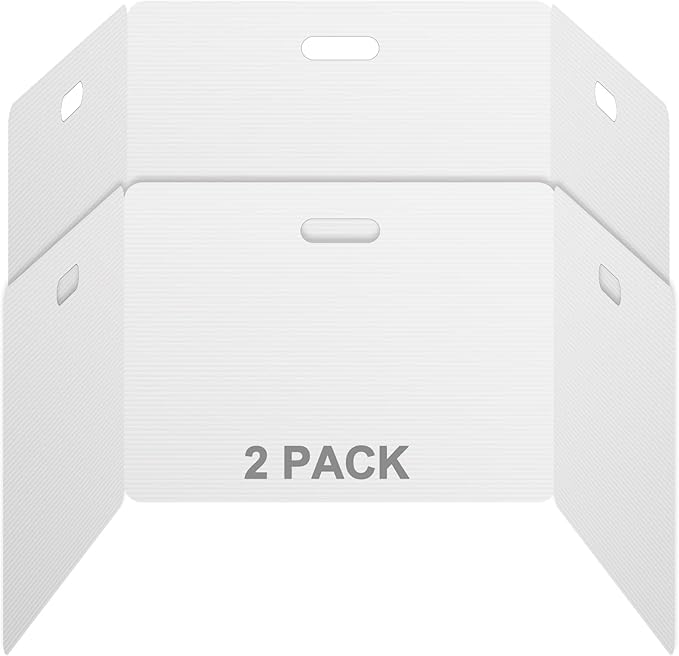 Privacy Shields 2 Pack Durable Easy Carry Plastic Desk