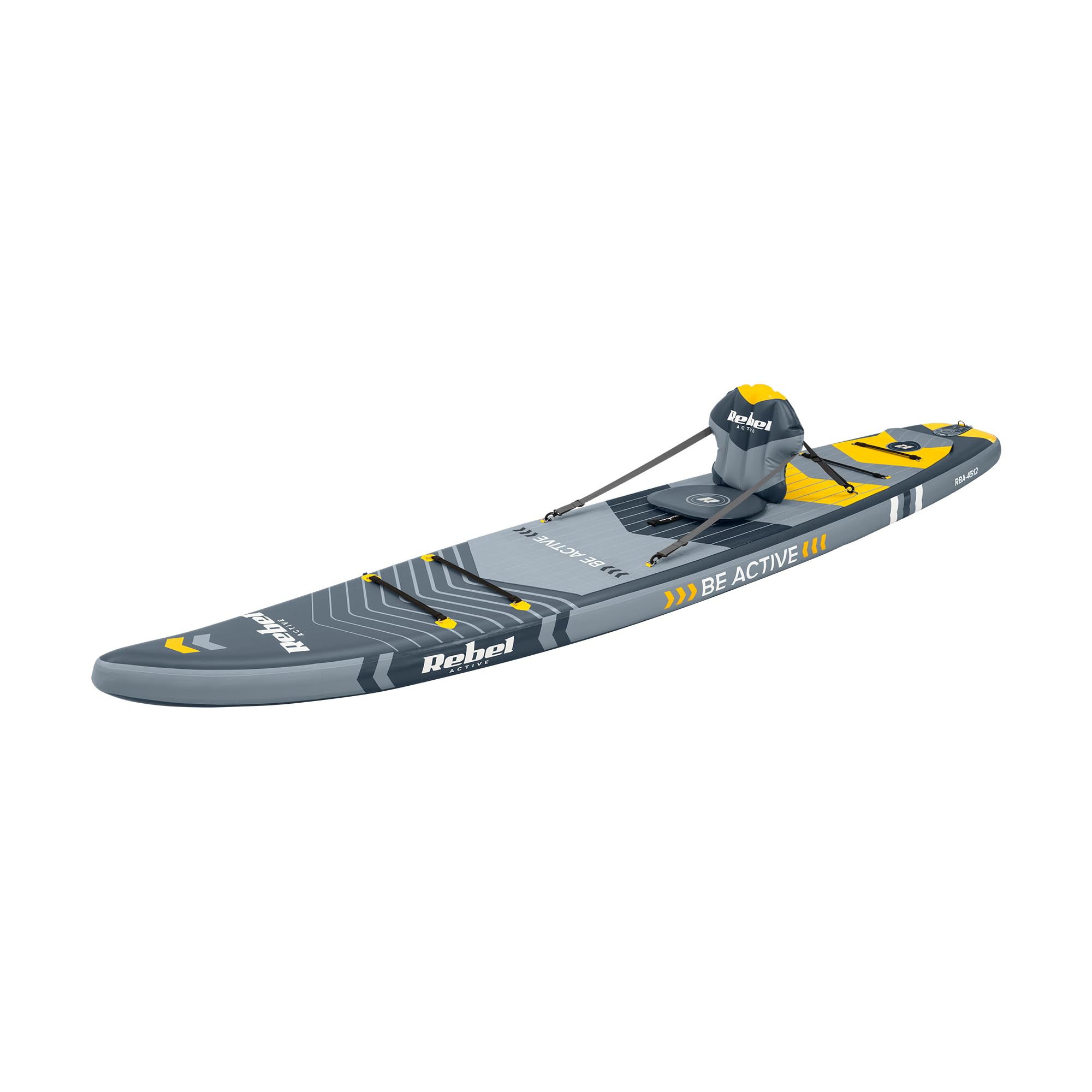 Rebel Electro Deska SUP PRO Touring Pompowana z Siedziskiem do Pływania Drop-Stitch 381 cm Zestaw Wiosło Pompka Plecak RBA-4512
