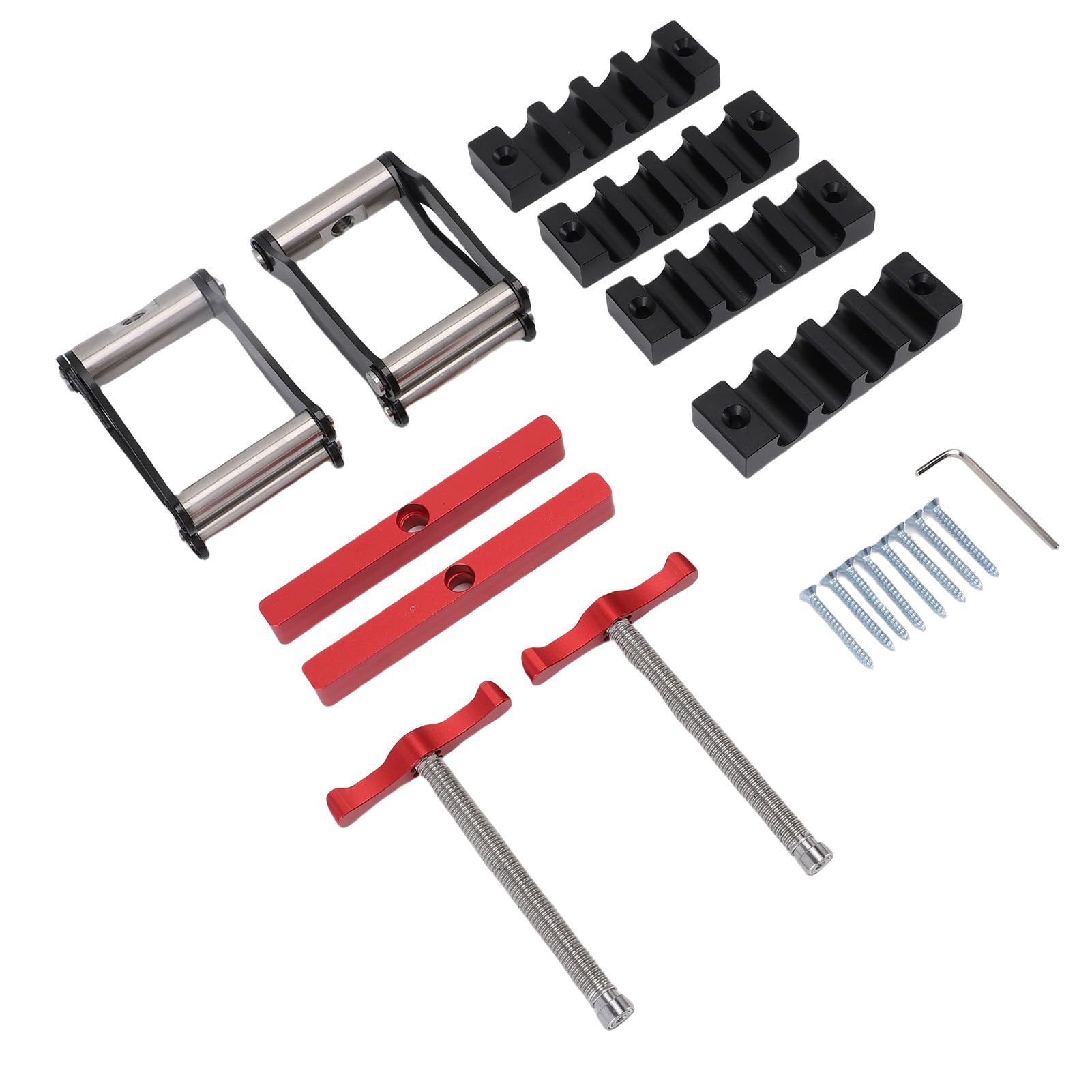 AYNEFY 4 Pinzas de Presión en 4 Direcciones Aleación de Aluminio Pinza de Esquina para Carpintería Pinza para Gabinetes Pinza para Muebles para Carpinteros con Diseño Ajustable