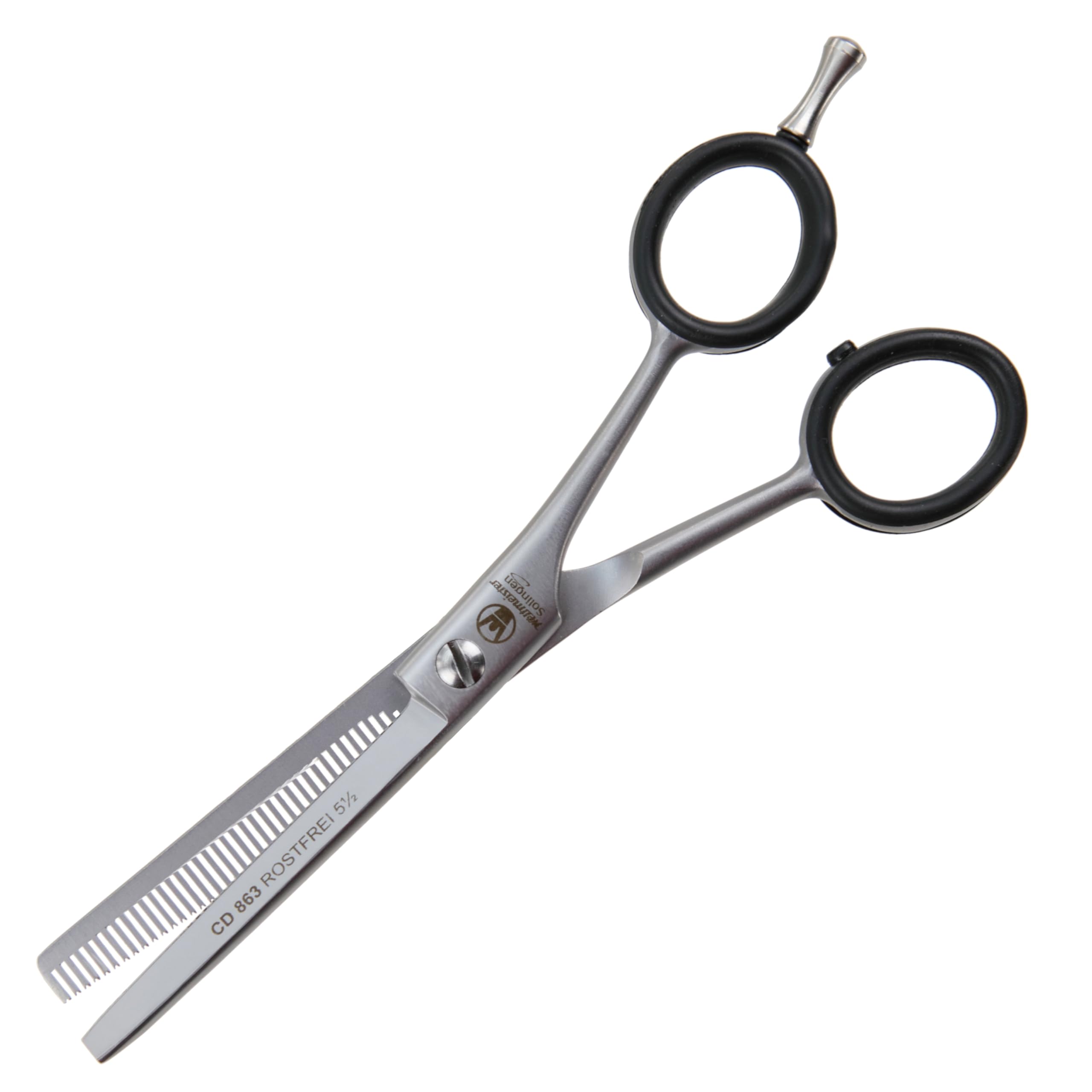 WELTMEISTER SOLINGEN scharfe PROFI Modellierschere Hundeschere Ausdünnschere Rasiermesserschneide 5,5 Zoll (14,2cm) 40 präzisionsgefräste Zähne und feinen Prismen PREMIUM-QUALITÄT Made in Germany