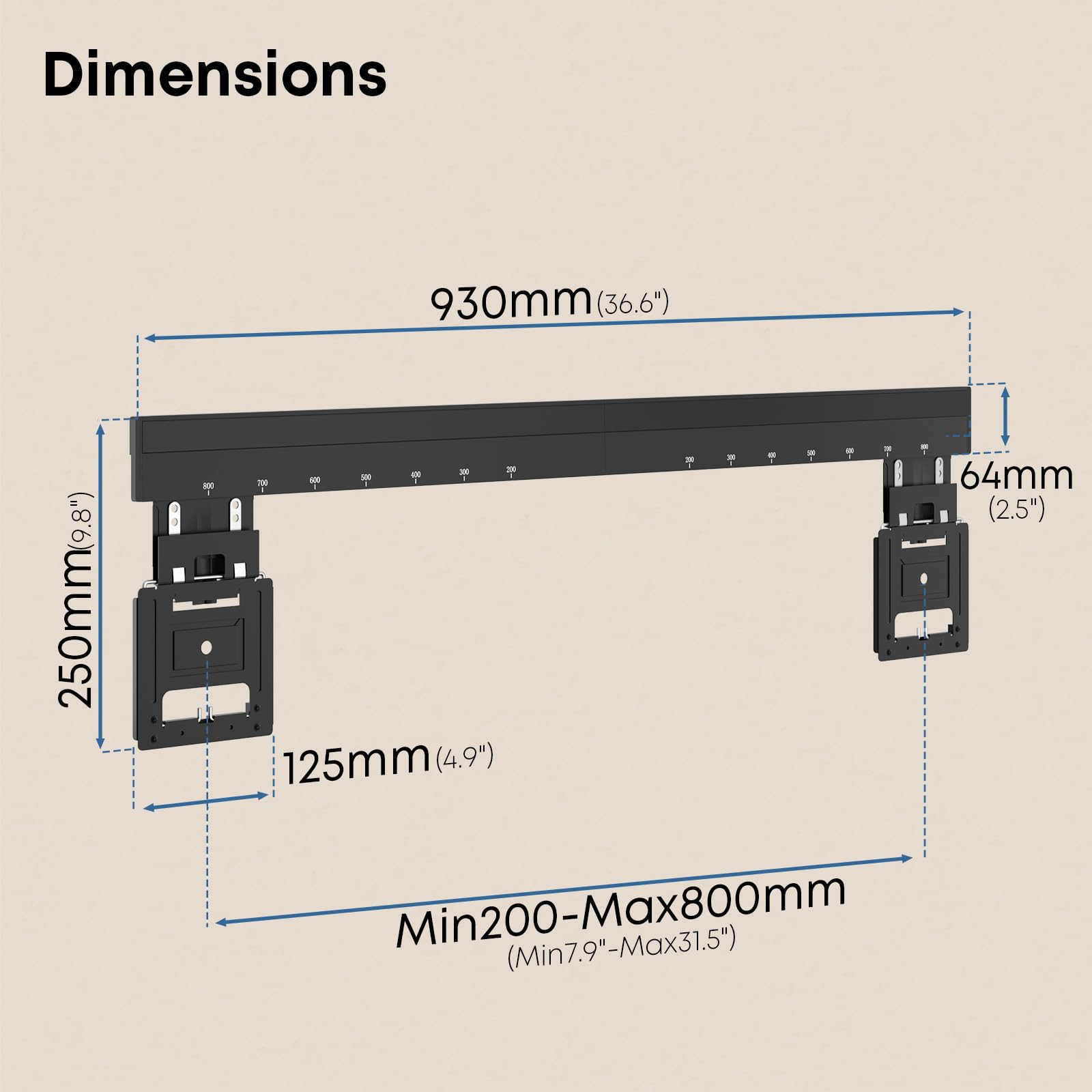 Supporto a parete ultra sottile per TV da 43-100 pollici, carico massimo di 75KG,Max VESA 800x600mm Compatibile con i televisori Samsung Frame (2021-2023), progettato peressi