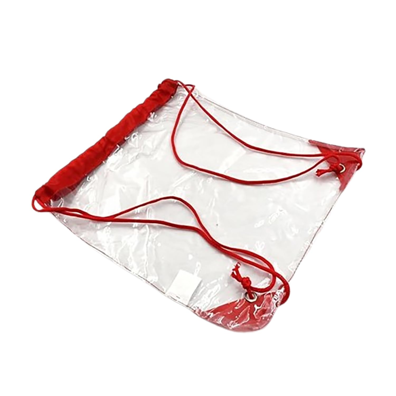 BigPlayer8005 Plastic Waterproof Pouch Transparent Stadium Bags Clear String Bag for Gym Concert Travel Beach Swimming Sport