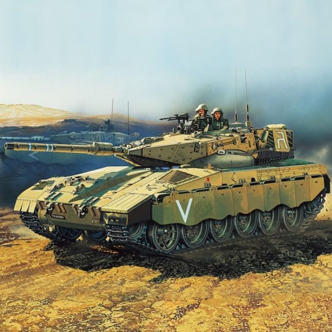 Academy Hobby Model Kit – 1/48 Israeli Main Battle Tank MERKAVA K48A5K with Wired Motor & 2-Channel Remote