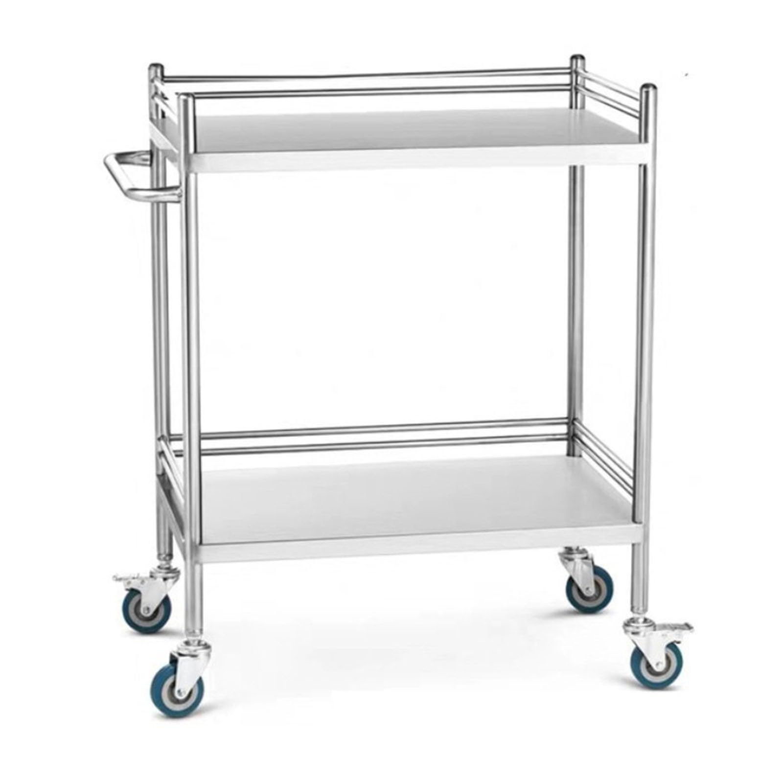 Carrello Medico, Carrello Mobile per Attrezzatura da Laboratorio con Doppi Cassetti, Carrello con Ruote Bloccabili, Carrello Mobile per Ufficio, Laboratorio, Aula,A1