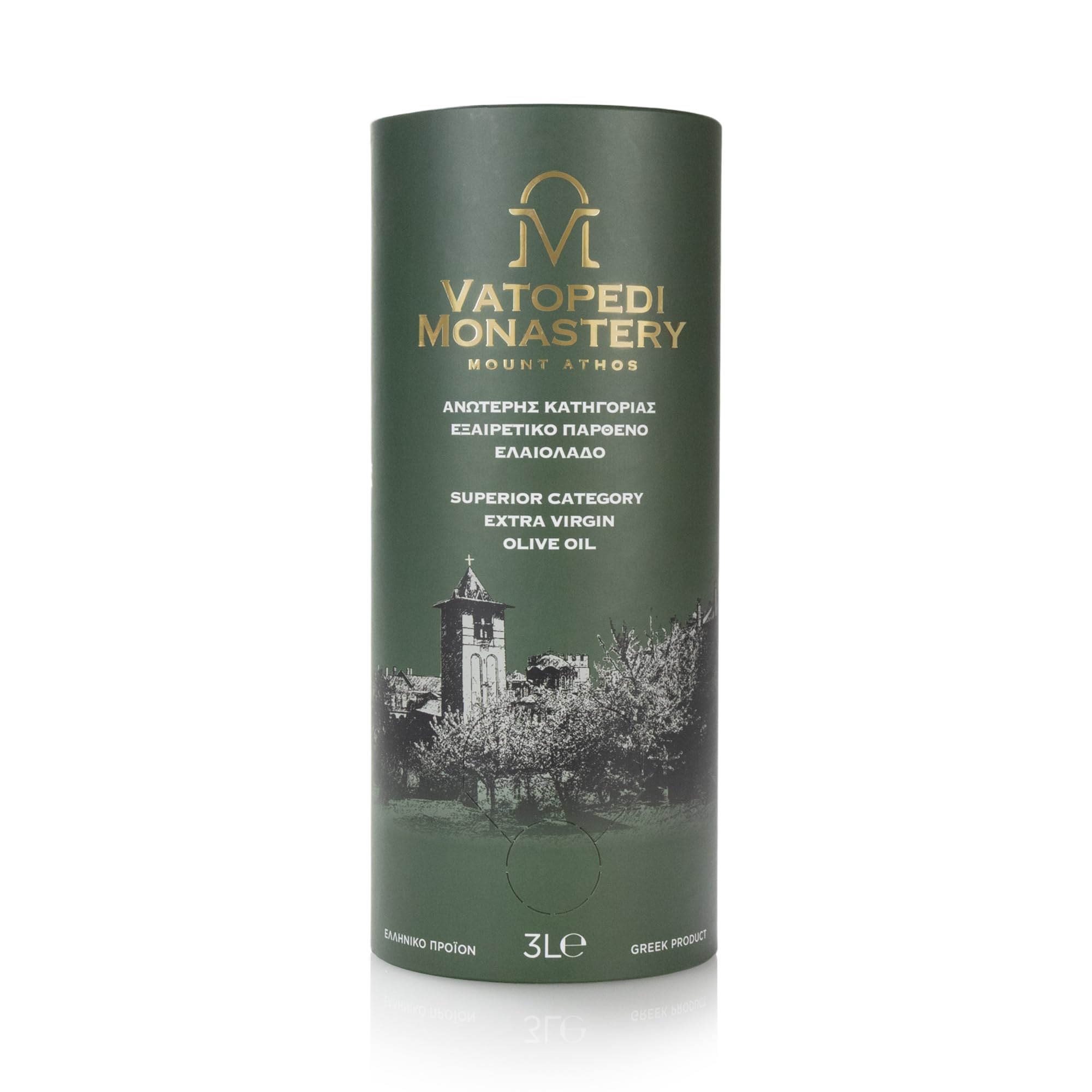 Huile d'Olive Vierge Extra de Catégorie Supérieure du Monastère de Vatopedi, Mont Athos - 3L
