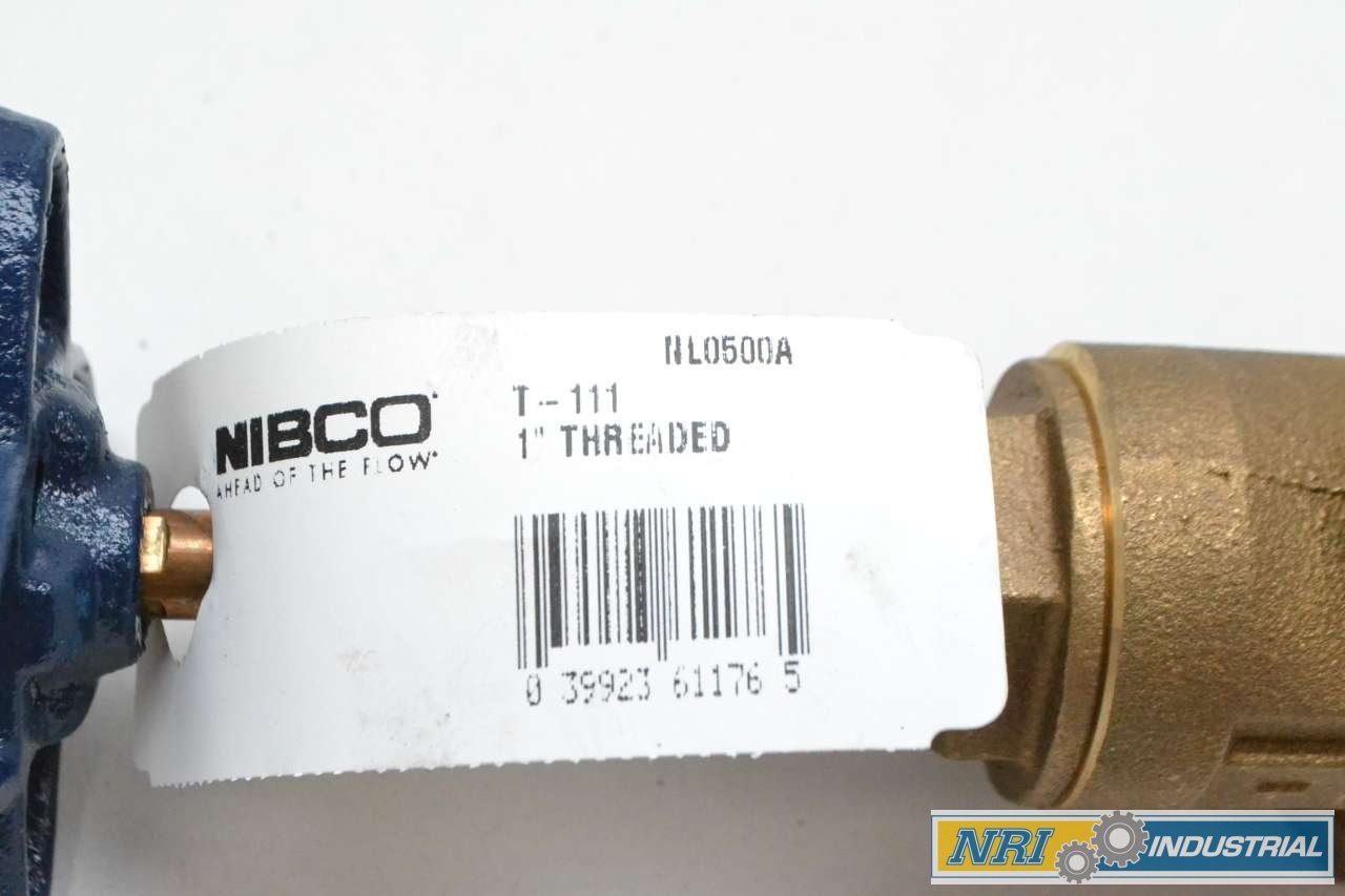 Nibco NL0500A T-111-1 1 Inch Bronze 125 LB Threaded RS Gate Valve, Screwed Bonnet