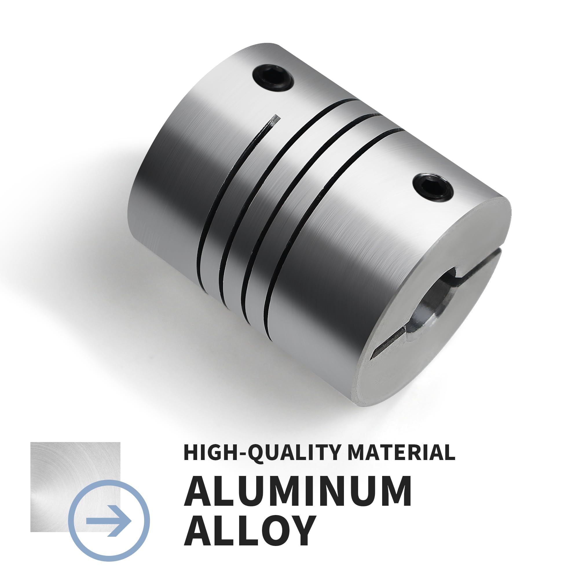 Uxcell 3mm To 6mm Bore Rigid Coupling Set Screw L25XD14 Aluminum Alloy