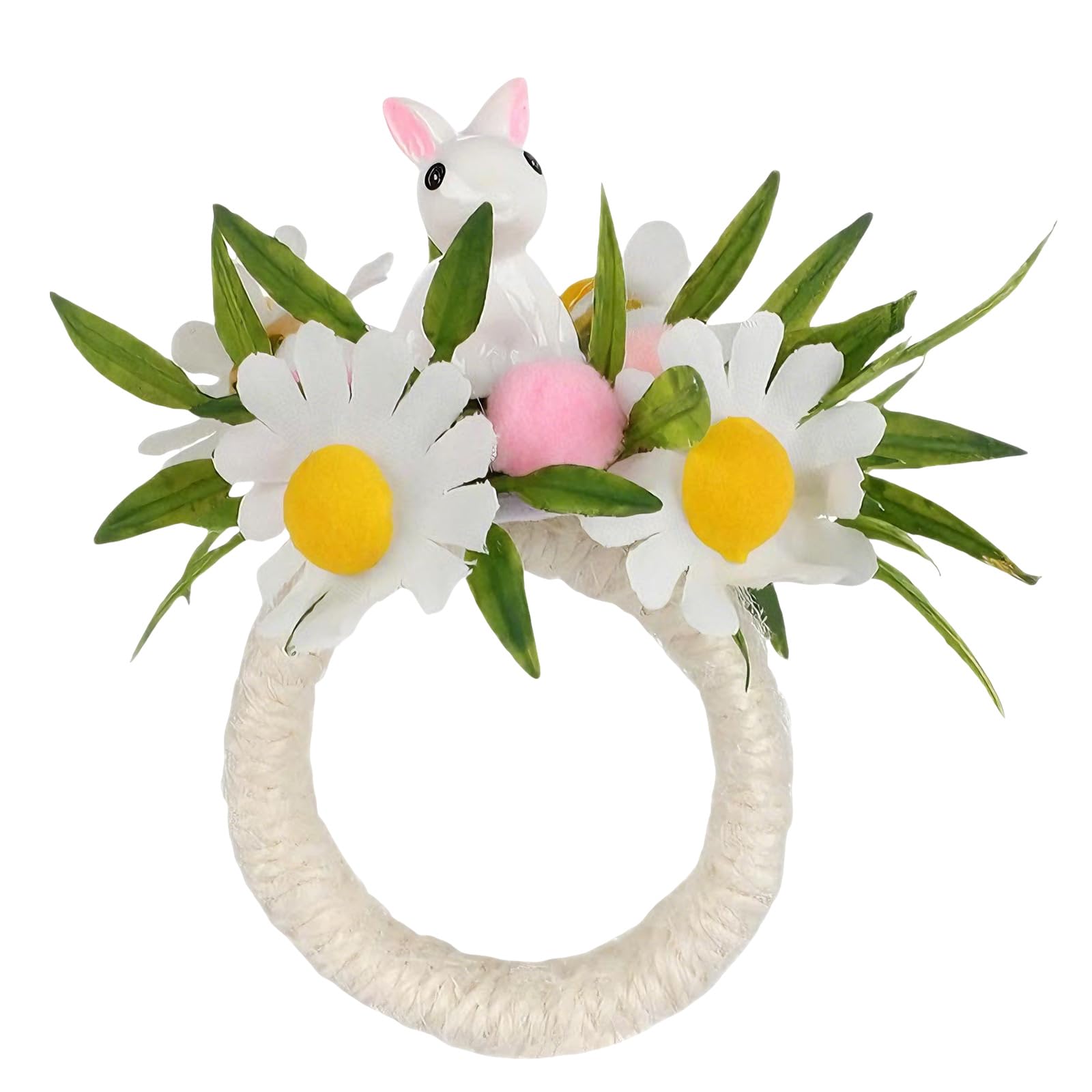 Natural Wood Rabbits Shaped Napkin Holder for Family Gatherings and Seasonal Home Decoration Napkin Rings Easter Table Decoration