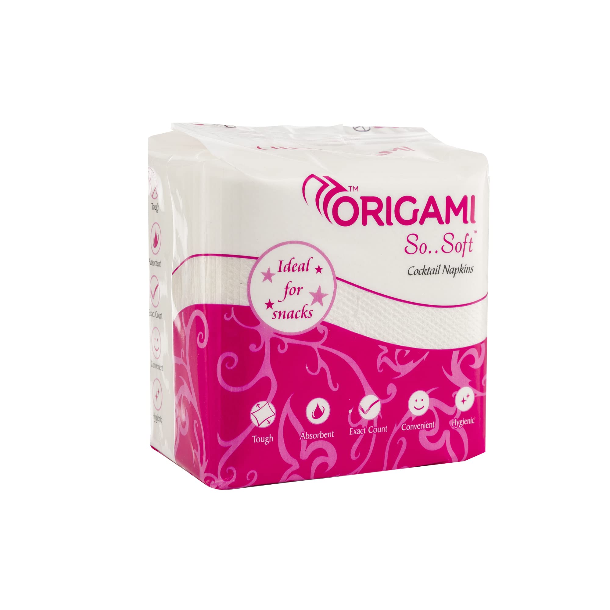 Origami 1 Ply Tissue Paper Napkins - Pack of 8 (100 Pulls Per Pack, 800 Sheets) - Image 4 thumbnail