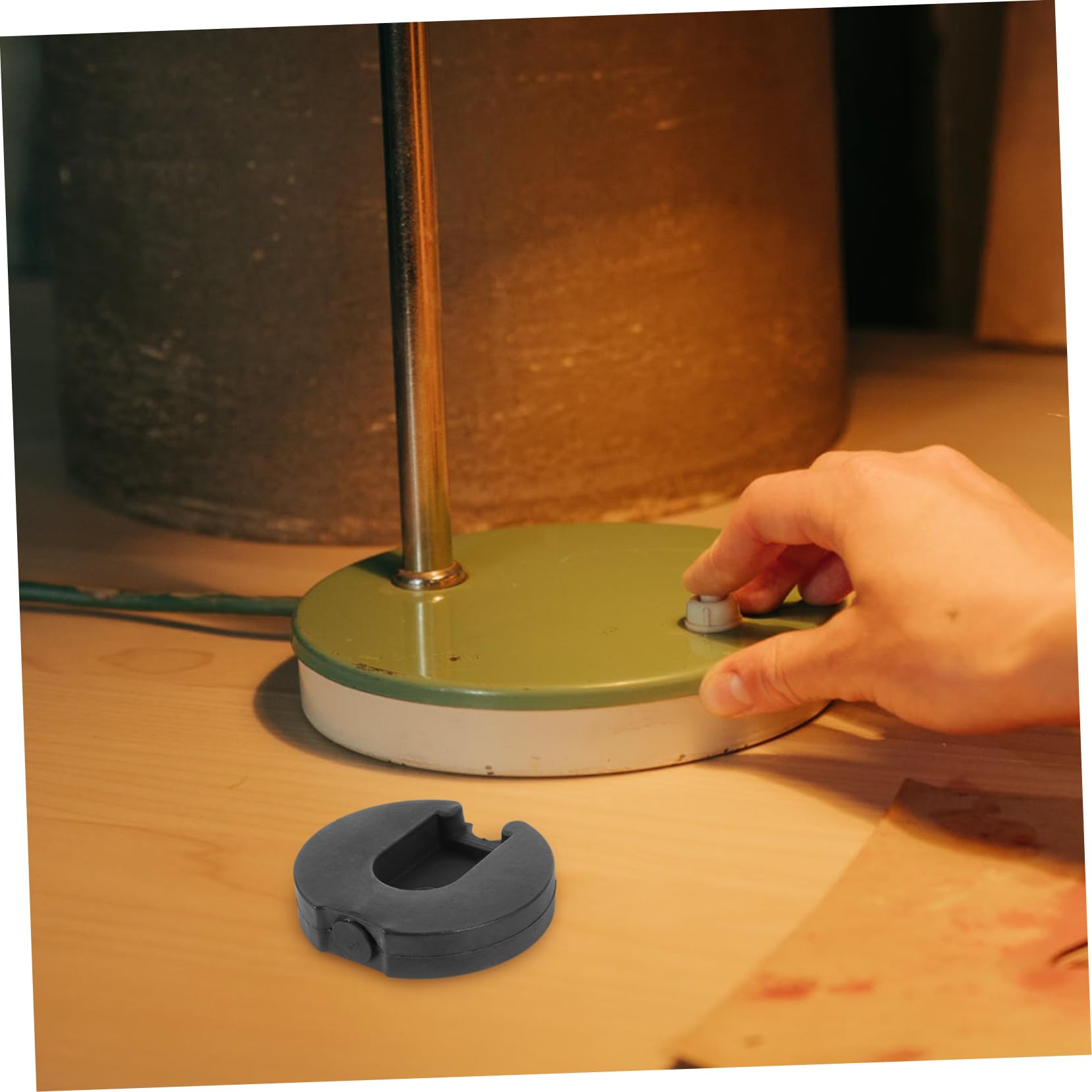 SWOOMEY Base De Lampe De Table Ronde En Fer - Poids Stable Pour Pied De Lampadaire