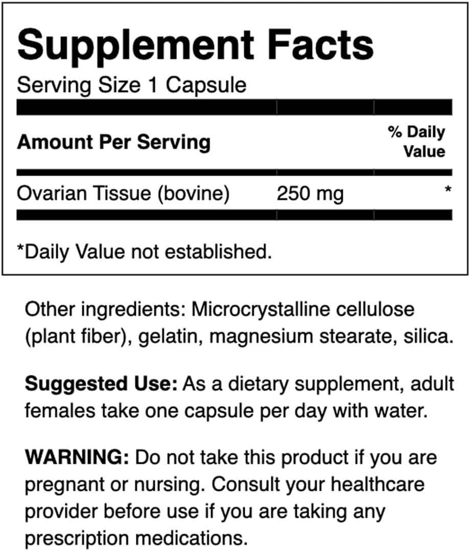 Buy Swanson Ovarian Glandular Natural Supplement Promoting Women's