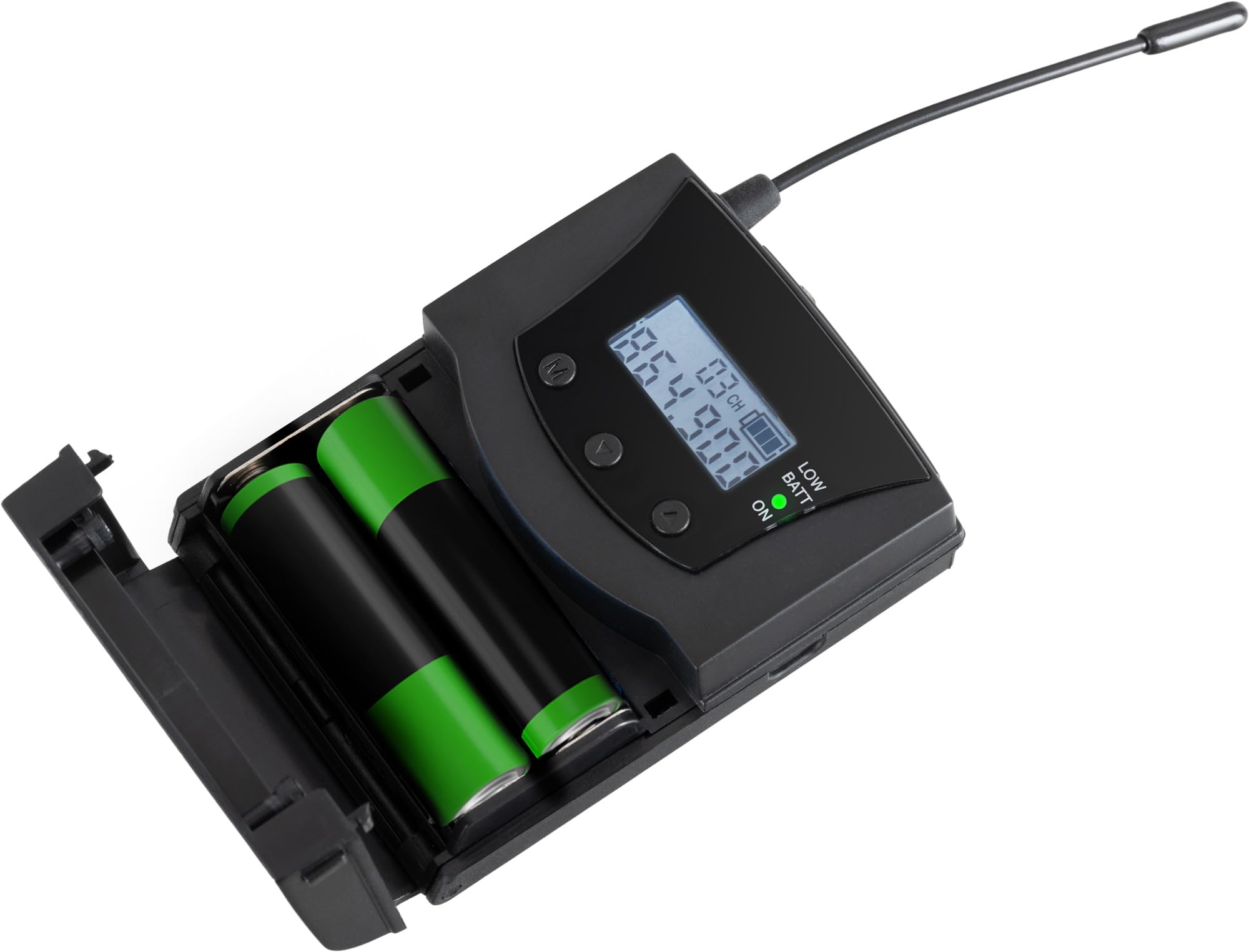 Pronomic Silent Disco V2 SDR BP30 Bodypack Receiver - Kabelloser Funkempfänger für Silent Disco und Events - 3-Kanal-Umschaltung - Gürtelclip - Kompatibel mit V2 System - Leicht und robust - Schwarz