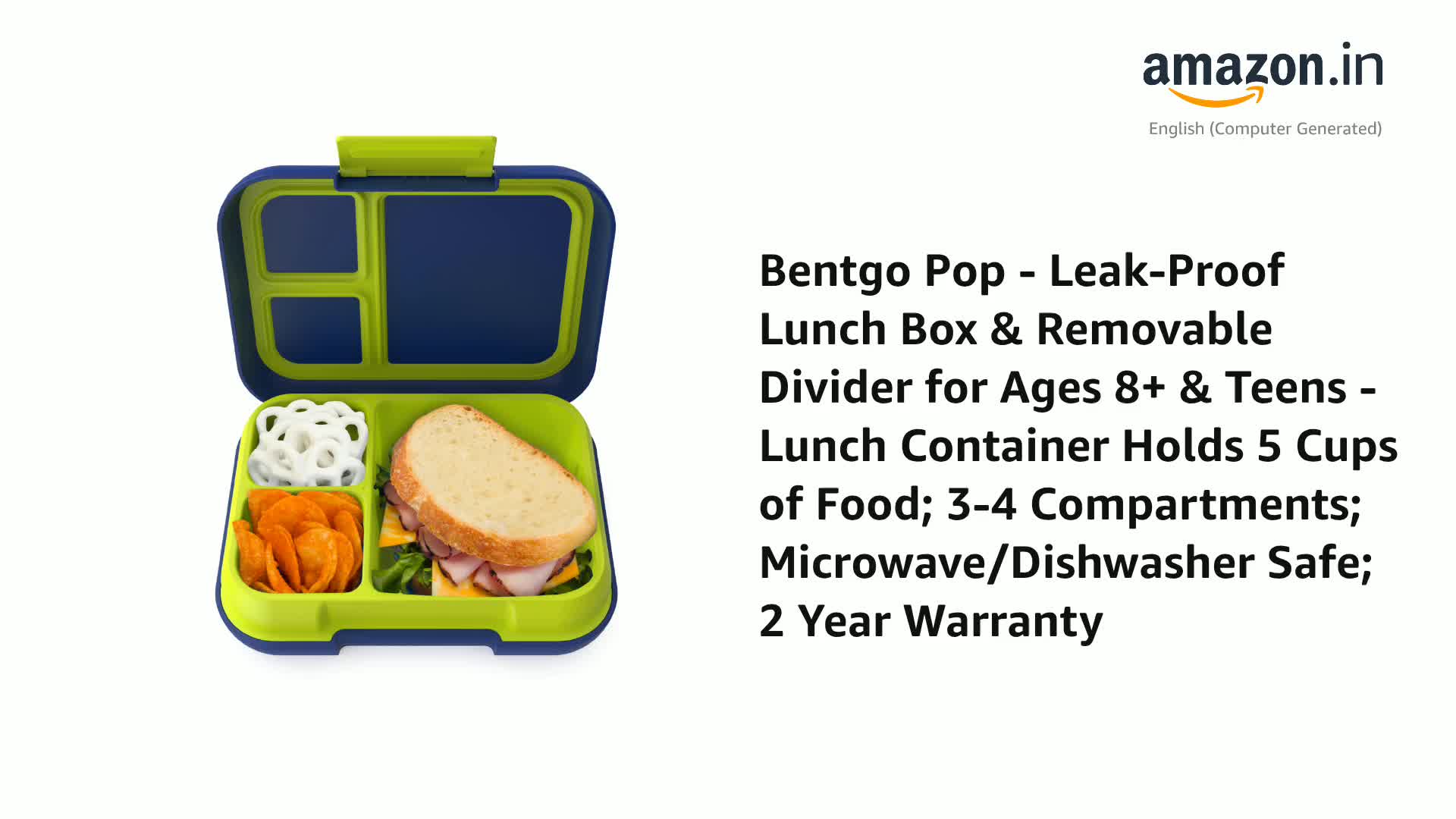 Buy Bentgo® Pop - Leak-Proof Lunch Box & Removable Divider for