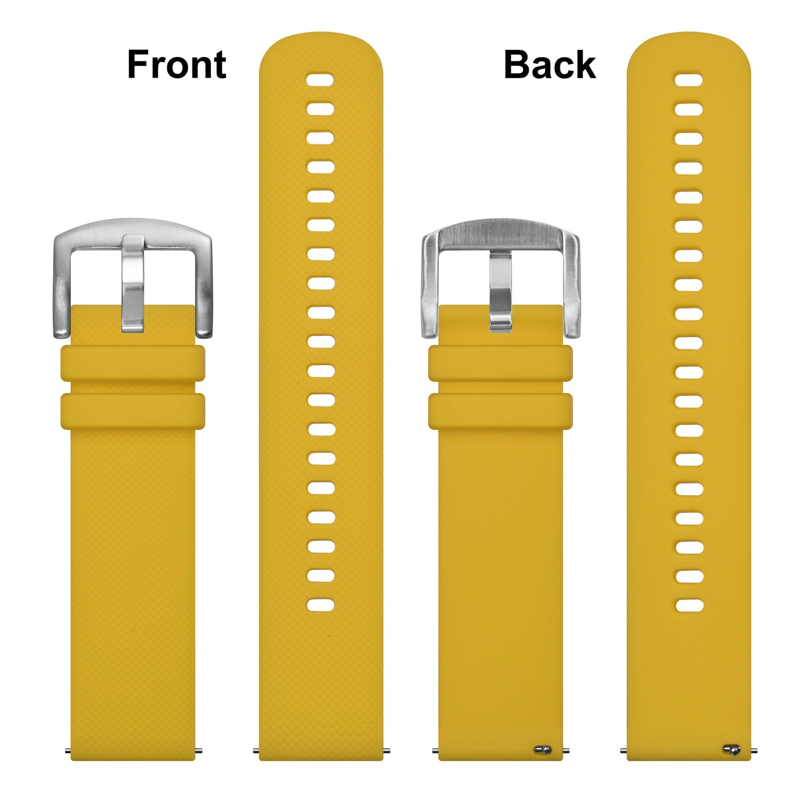 Anbeer Cinturini per Orologi in Silicone per Uomo Donna, Cinturini di Ricambio in Gomma a Sgancio Rapido, Larghezza 16mm 18mm 20mm 22mm 24mm 19mm 21mm