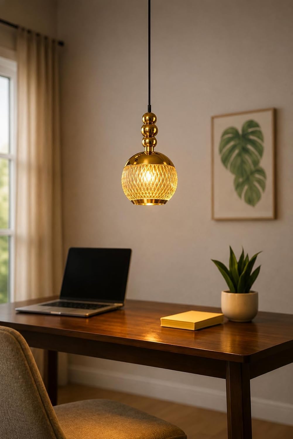 GreyWings Golden Hanging Light - 3 Color Changing -7