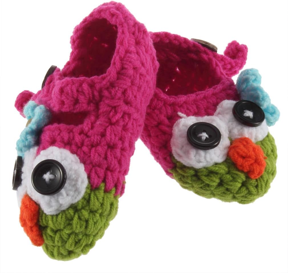 1 Pair Baby Toddler Girl Boy Crochet Knit Owl First Walker Shoe Sandals