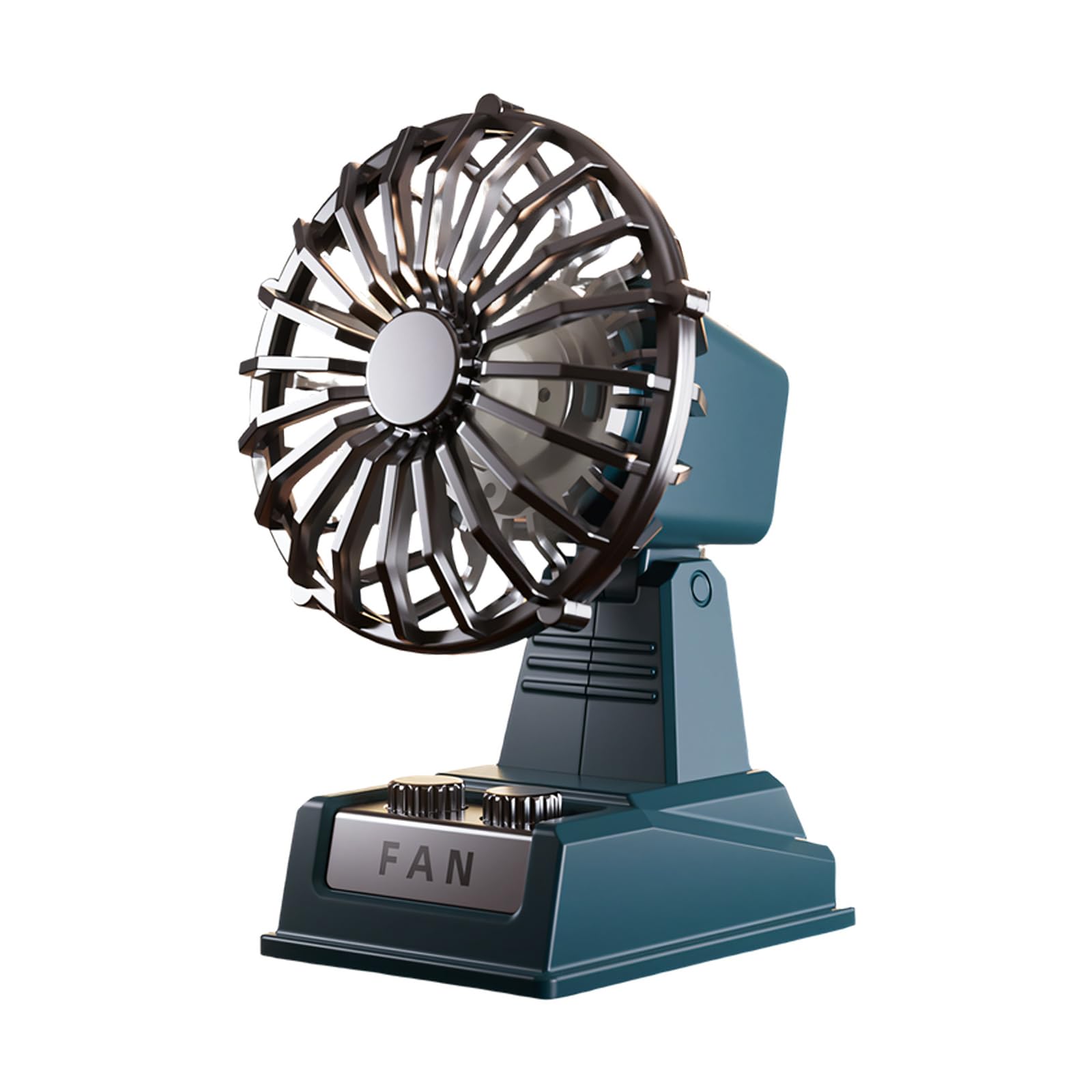 kokdid Practical Desktop Fan with Smooth Operations and Ergonomic Build Rechargeable Texture for Daily Comfort Old Offices