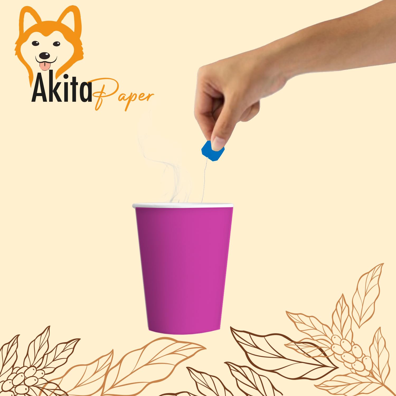 AKITAInk 1000 pz Bicchieri Monouso in Carta bianchi da 200 ml Bicchiere compostabile biodegradabile di carta per Te', Caffè, Bevande calde, Acqua anche Asporto e Feste (BIANCO, 1000)