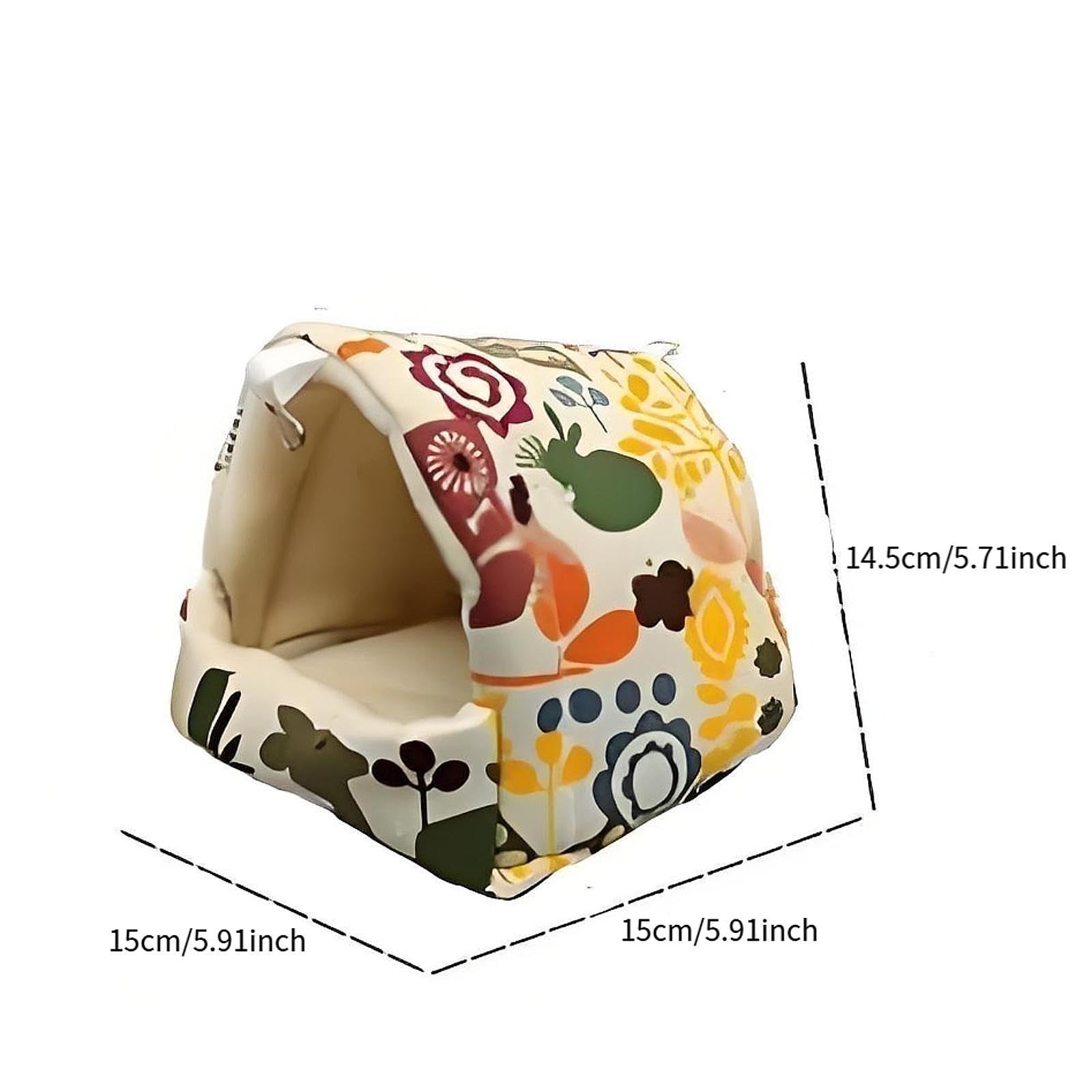 Generico Inverno Pappagallo Gabbia Hideaway Grotta Peluche Capannone Gabbia per Uccelli Letto a Pelo Casa Capanna Uccello Appeso Nido per Inseparabili, 15 cm x 15 cm x 14,5 cm
