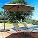 Abba Patio 10FT Vienna Offset Patio Umbrella Outdoor Cantilever Umbrella with 360° Rotation Design and Easy Tilt Adjustment UV 50+ Protection 8 Ribs for Backyard Garden Deck Pool Patio, Brown