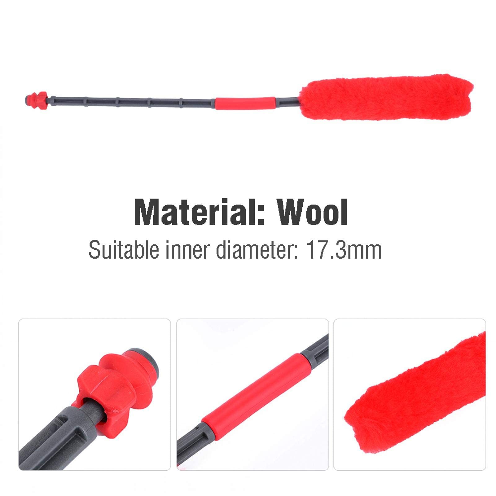 Paintball Tool,Wool Paintball Barrel Single Swab Squeegee Buffer Durable Cleaning Accessories Outdoor Tool Paintball Barrel for Home Car Hotel(rouge)