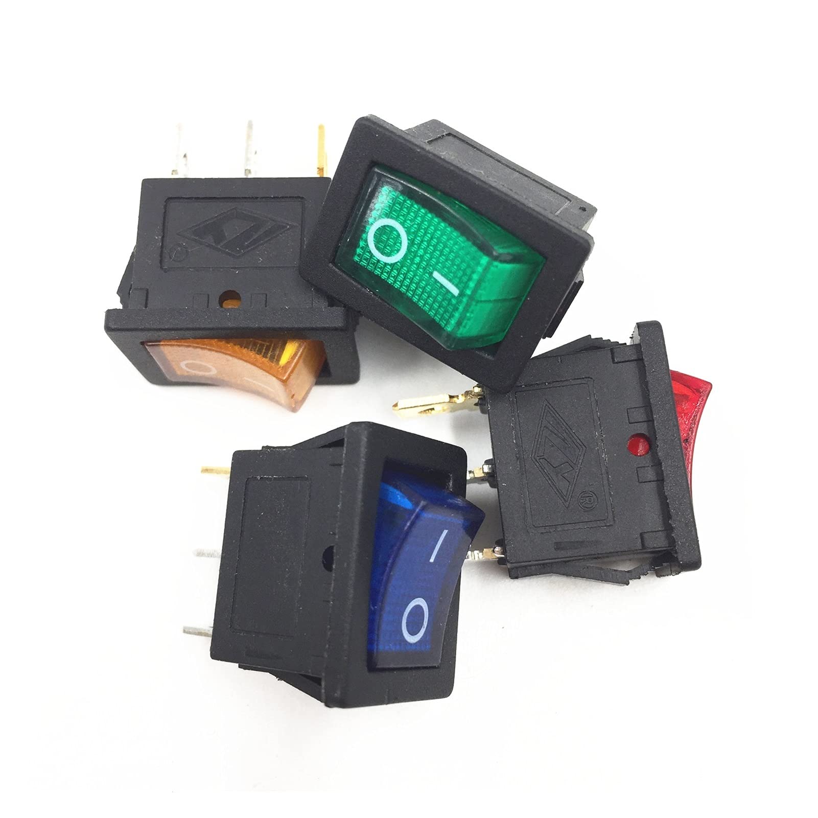 1 PC Blokowanie KCD1 Przycisk ON-OFF 3PIN DPST Łódź Rocker