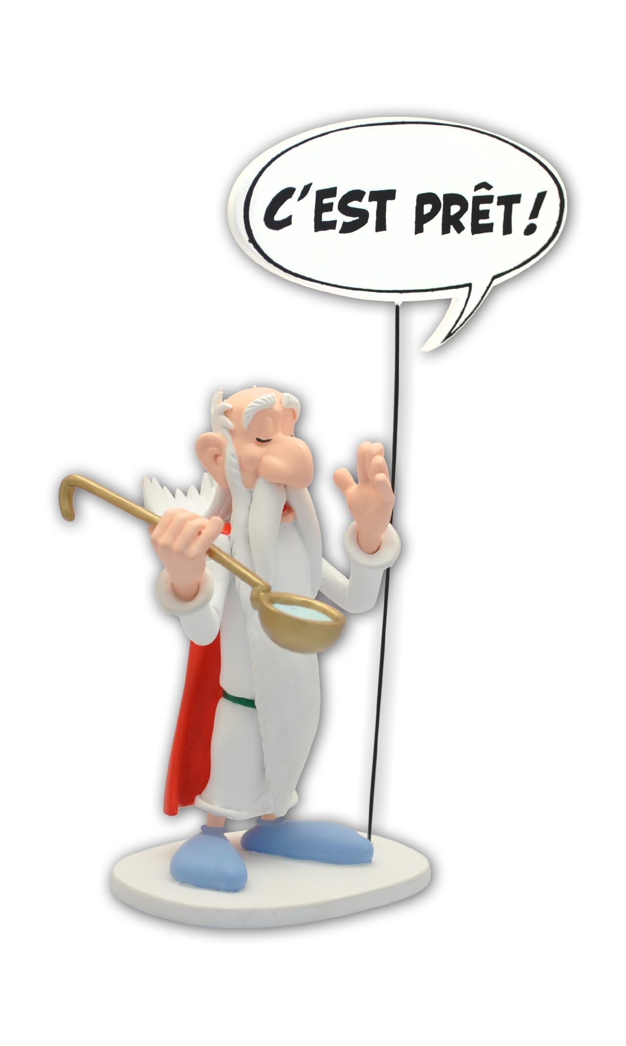 Plastoy Astérix Figurine Panoramix collection Bulles "C'est prêt !" nouvelle édition - Résine - 18 cm