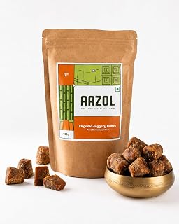 Aazol Organic Jaggery Cubes: Pure Shrirampuri Gur - 650g | Natural & Organic | Made with Pure Desi Cow Ghee | Best Texture | Long Shelf Life