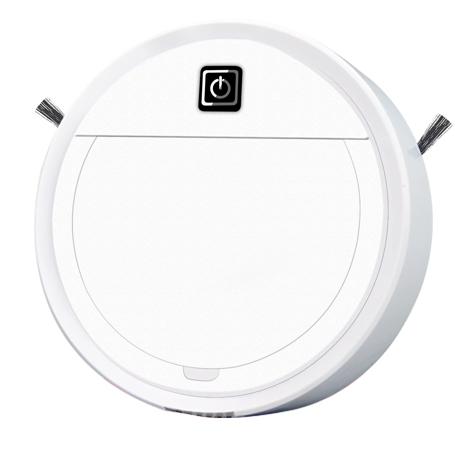 Upgraded 2-in-1 Robot Vacuum Cleaner with Strong Suction & Quiet Operation, Ideal for Pet Hair on Hard Floors & Low Pile Carpets, 90-Minute Runtime, Perfect for Multi-Room Use - White