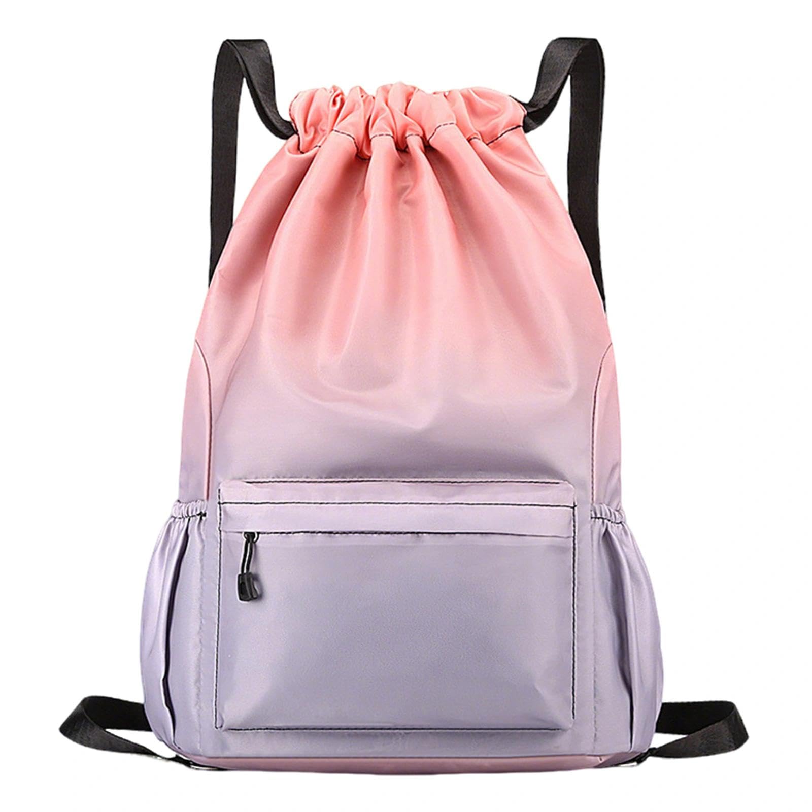 Sikweny Swimming Bag Large Capacity Drawstring Bags Waterproof Easy to Clean Waterproof Drawstring Bag Drawstrings Design Swimming Bags for Adults for School Gym Sport Travel Swim(Gradient Pink)