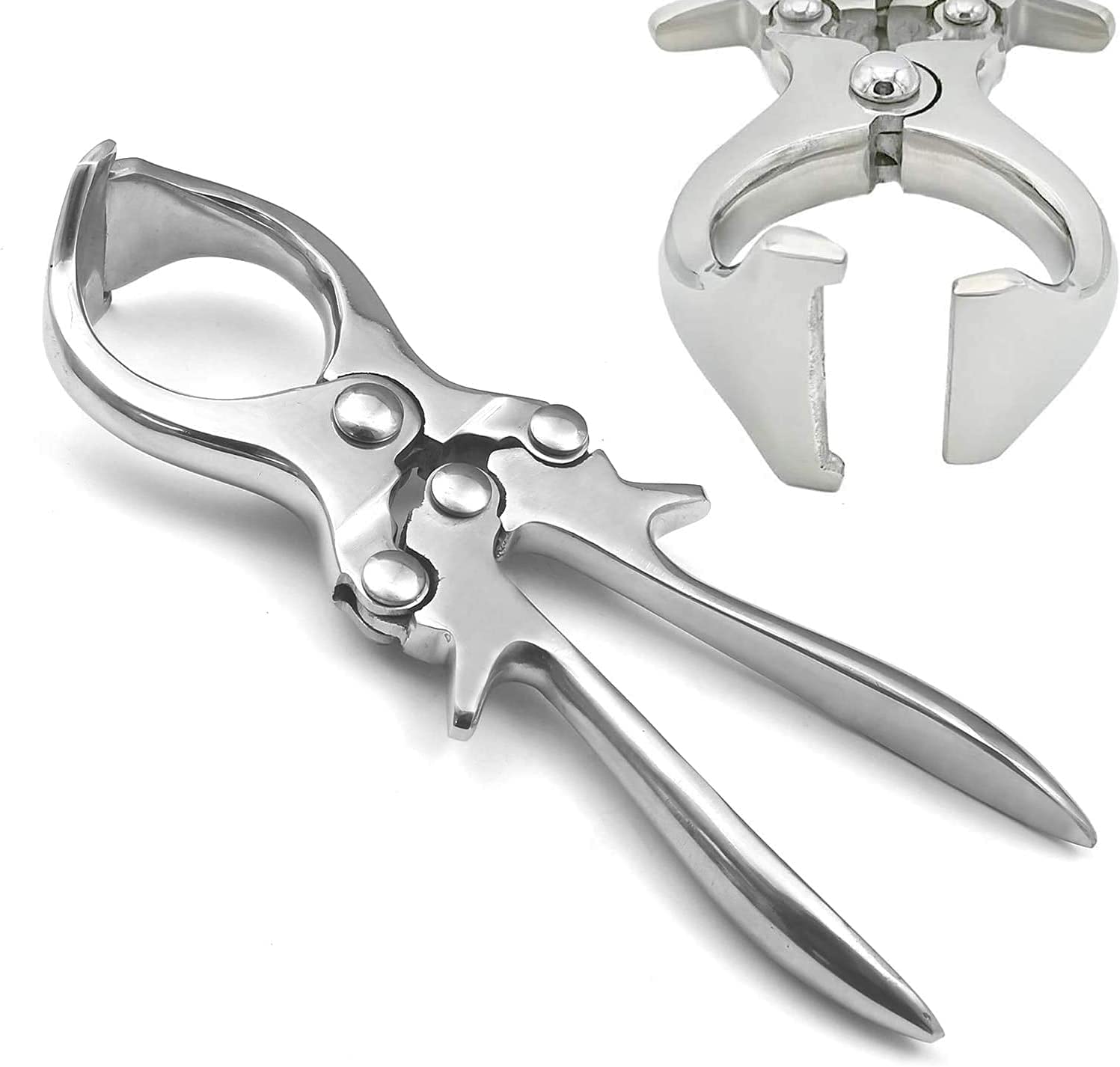 Reviti® by Hospiclub Castration Forcep, Burdizzo Style, Stainless Steel 9 Inches Length Veterinary Instruments - Livestock Lamb Cattle Goat Emasculator Banding