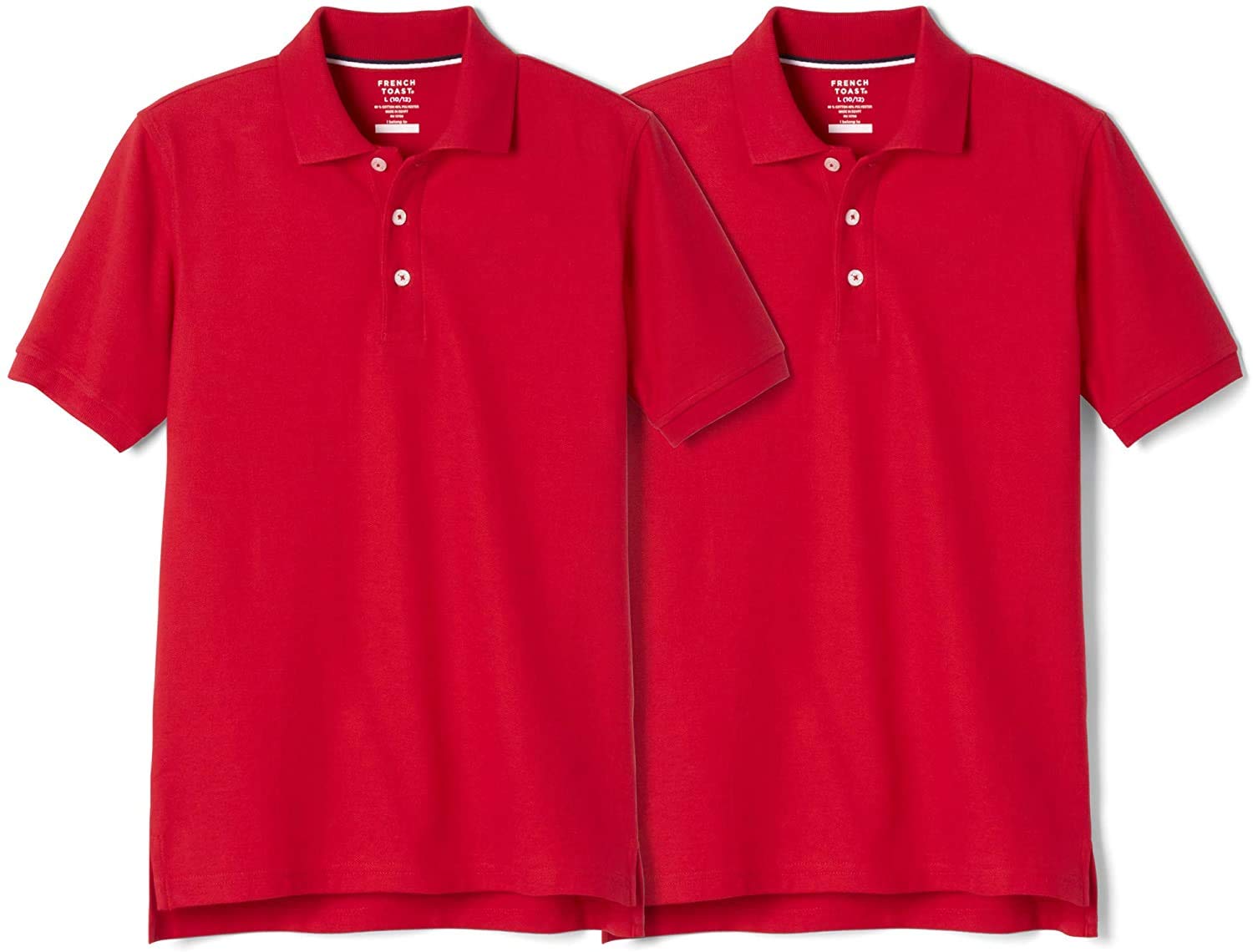 French Toast Boys 2-Pack Short Sleeve Pique Polo Shirt School Uniform