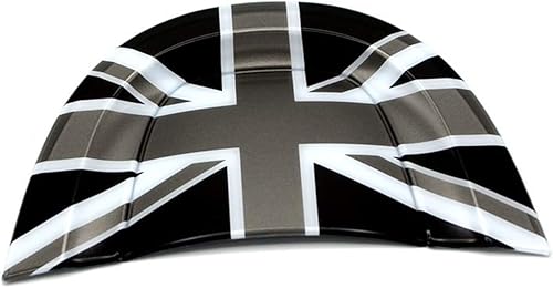 HDX Cubierta de calcomanía de ABS con bandera de Reino Unido, color grisnegro, para Mini Cooper ONE S JCW F Series F55 Hardtop F56 Hatchback F57