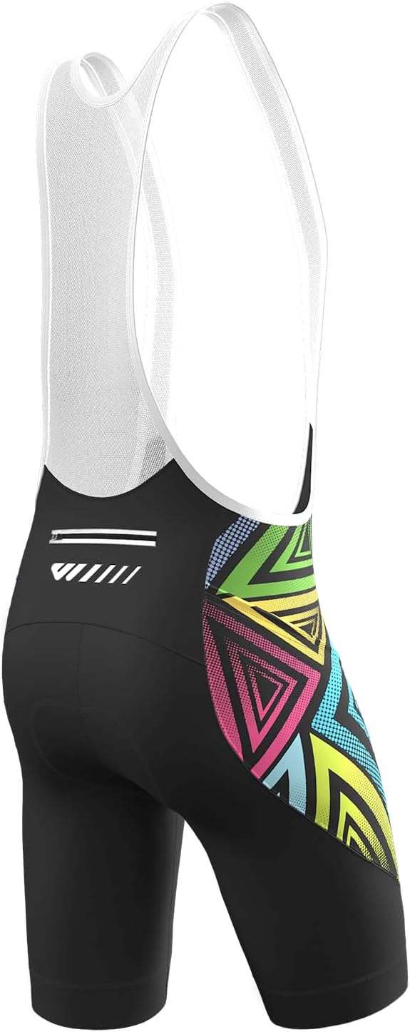 Logas Cycling Bib Shorts Men Cycling Shorts with Shoulder Straps Bike Biking Bibs with 4D Padding Breathable Quick-Dry