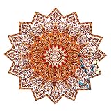 Marusthali Orange Mandala Round Roundie Beach Tapestry Hippy Gypsy Cotton Table Covers Hippie Boho M