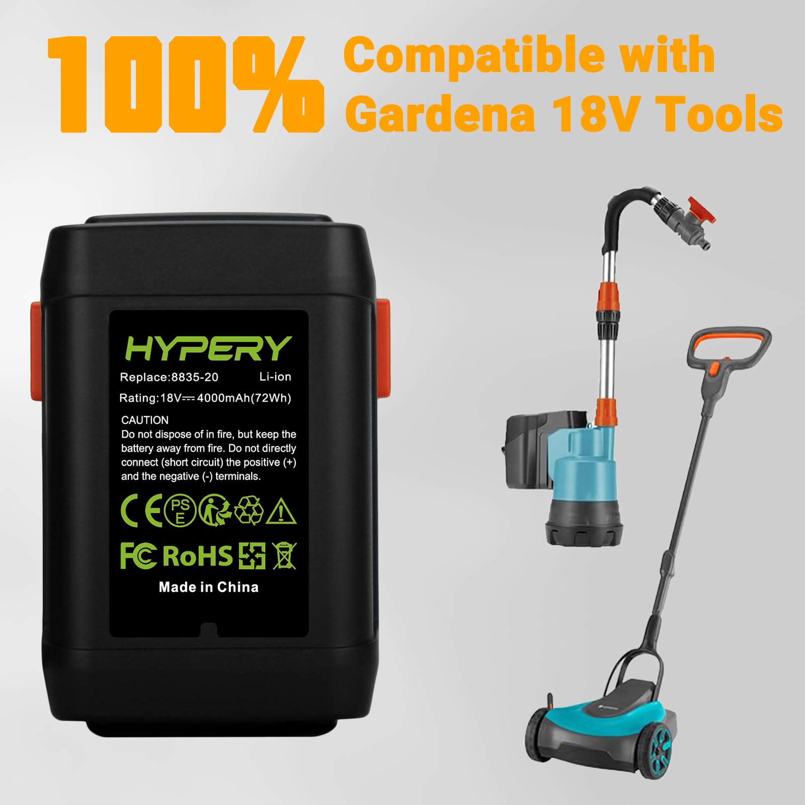 18 V 4000 mAh zamiennik akumulatora litowo-jonowego kompatybilny z Gardena Ergocut 48 Li 8878 8835-U 8835-20 8839 8839-20 akumulator litowo-jonowy