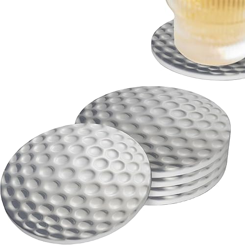 Posavasos para bebidas, posavasos de cerámica absorbente para mesa de café, juego de 4 posavasos para pelota de golf, posavasos deportivos para mesa