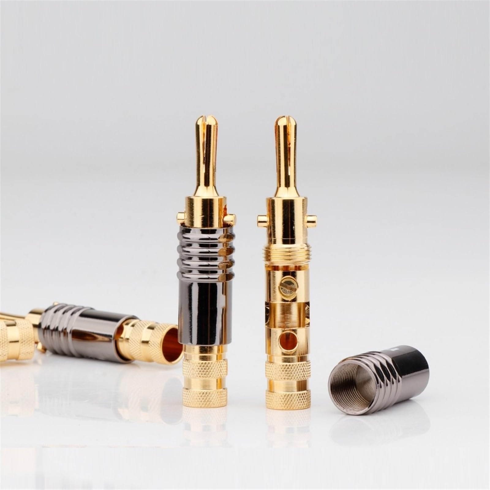 ATOULE Contatti Placcati In Oro Jack A Banana Cavo For Altoparlante Audio Hifi Placcato Oro Spina Maschio