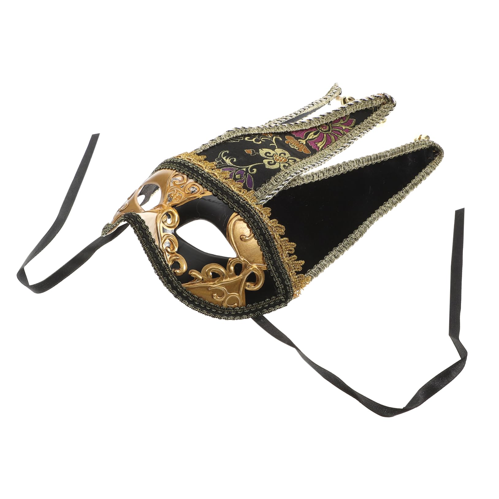 SOIMISS Máscara Veneciana De Media Cara Para Hombre Para Fiestas De Carnaval Bailes De Disfraces y Eventos Temáticos Diseño Negro Exclusivo