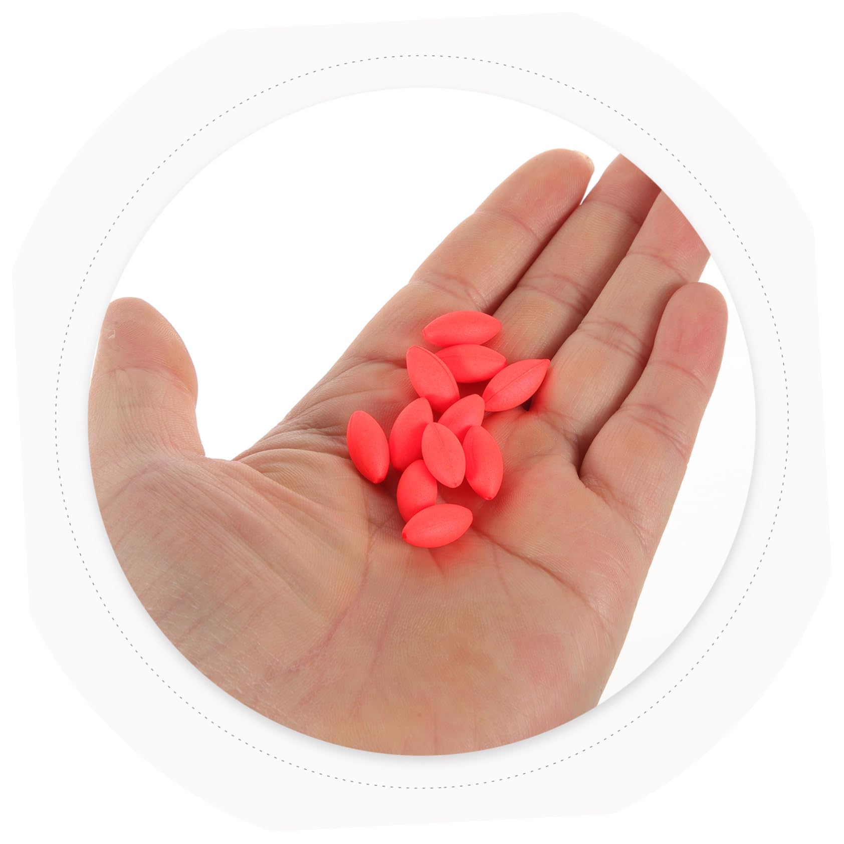 TOYANDONA 5 Ensembles Attendre La Pêche Flotteur De Pêche Attaquer pour Flotteurs À Piquets Perles Matériel De Pêche Articles De Pêche Plastique Rouge 200 Pièces * 5