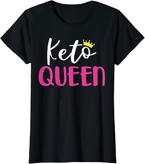 Womens Keto Queen Shirt With Crown Funny Ketosis Diet Tee T-Shirt