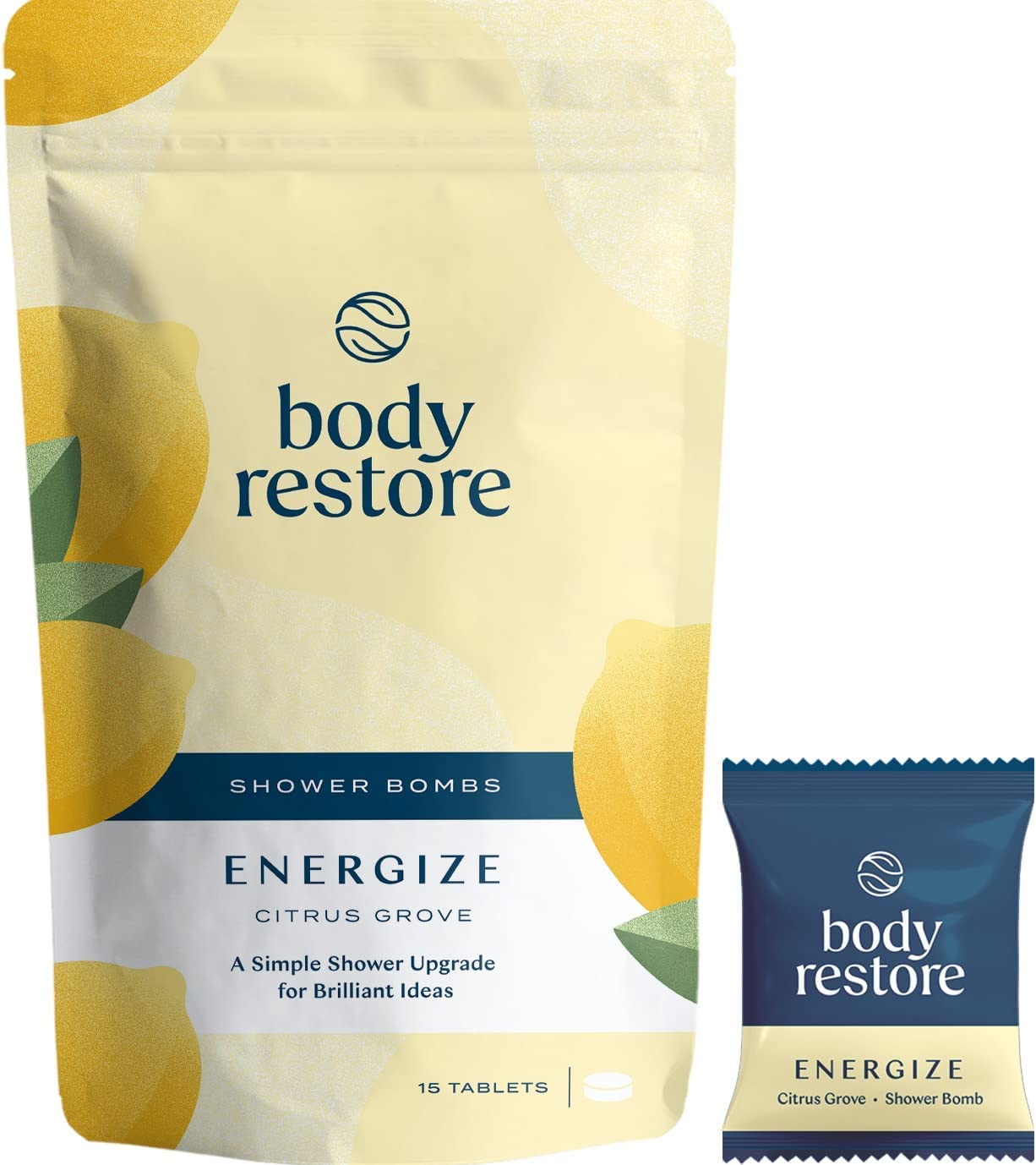 body restore shower steamers aromatherapy 15 packs - gifts for mom, gifts for women and men, shower bath bombs, citrus grove essential oil, stress relief and relaxation