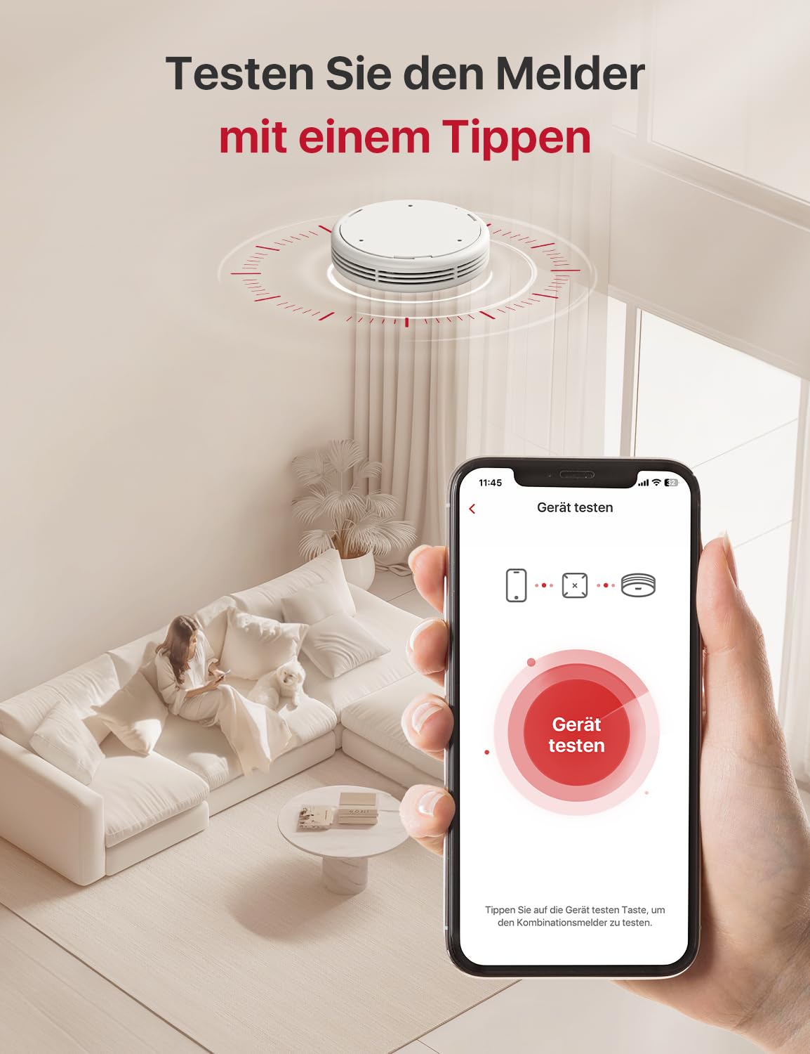 X-Sense Rauch und CO Melder mit Sprachalarm und Standortansage XP0A-MR11 Kits 30 mm