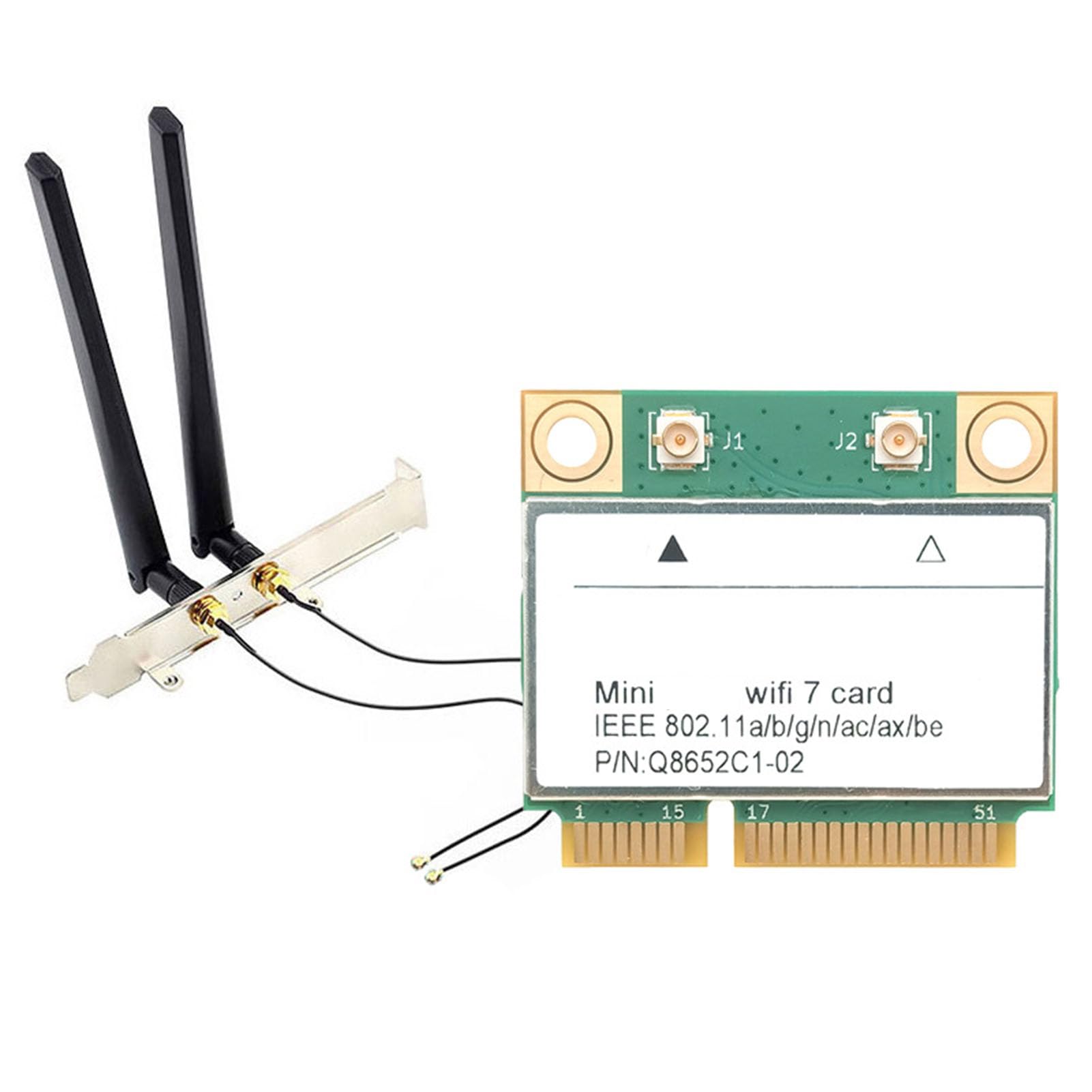 CHICIRIS Carte Réseau Mini PCIe WiFi 5G AX8, Solution Double Bande Haute Vitesse pour Ordinateurs Portables avec Bluetooth 5.4, 1 unité