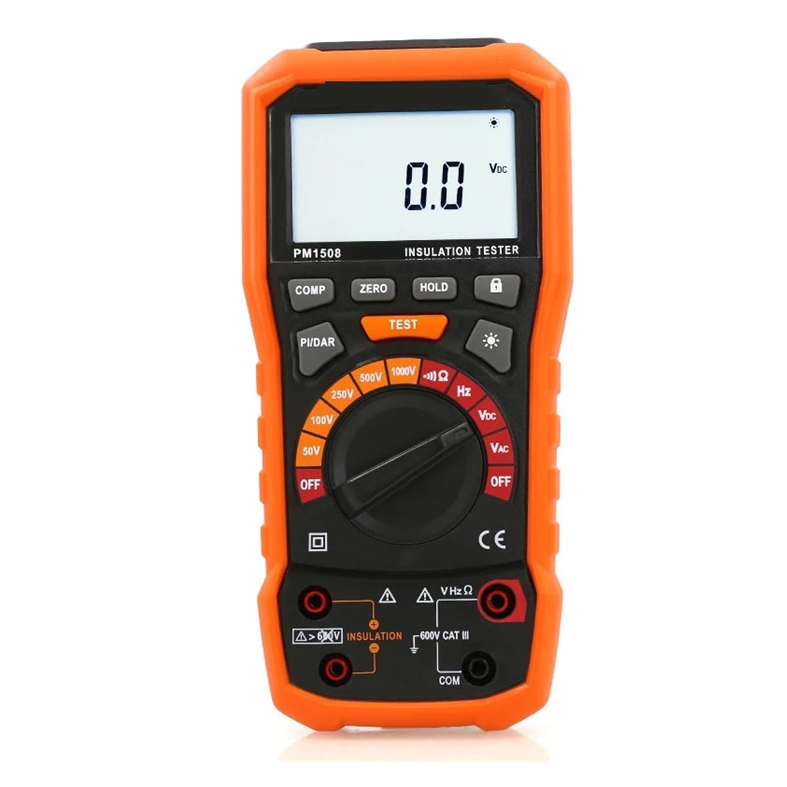 PM1508 Tester di Resistenza di Isolamento Portatile ad Alta precisione, misuratore di Resistenza di Isolamento megaohmetro elettronico