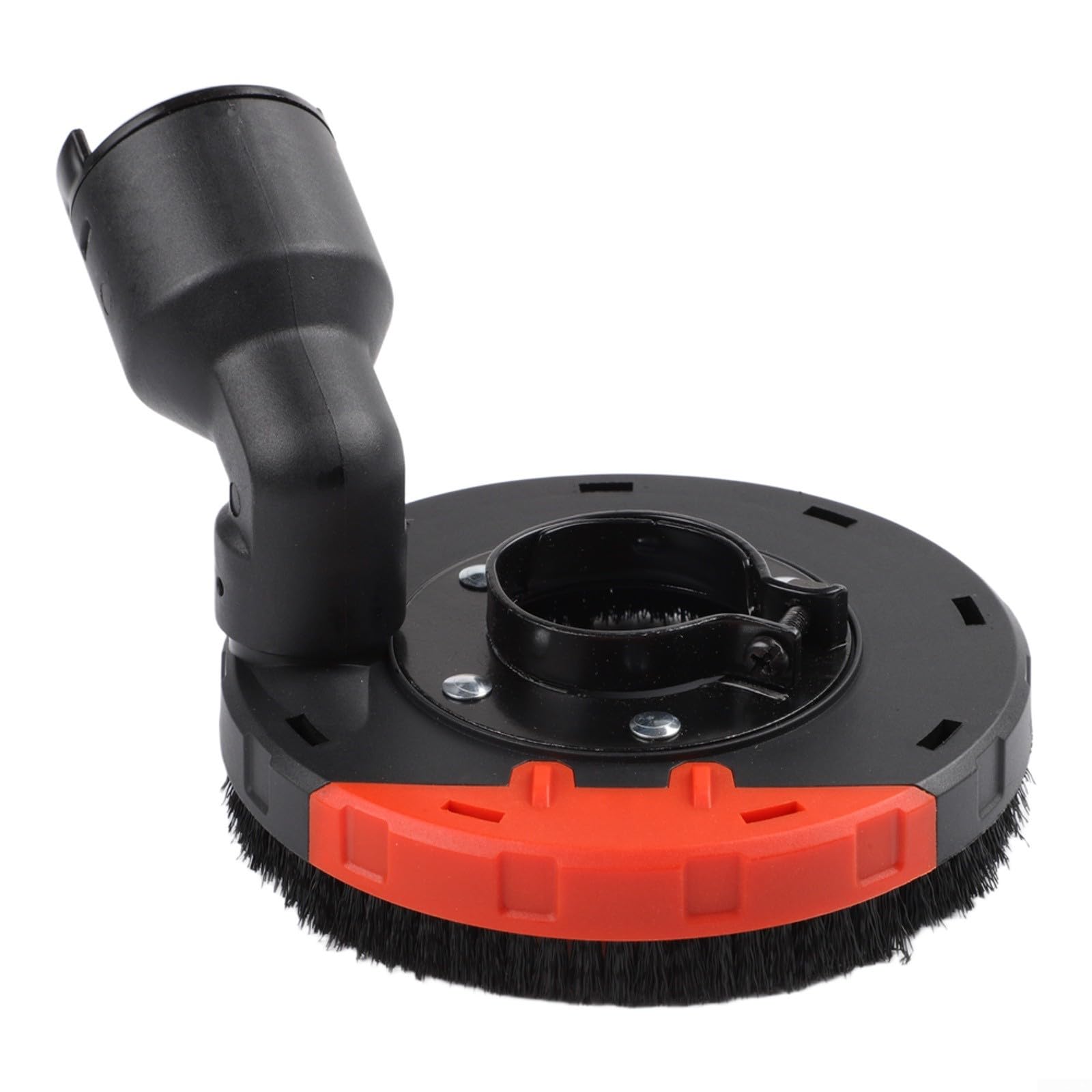 Rackumic Angle Grinder Dust Shroud Cover Type 100 ABS Plastic High Precision Collet Brush Ring 48mm Suction Port Vacuum Connection for Paint Marble Concrete for TILE Wall Black Red