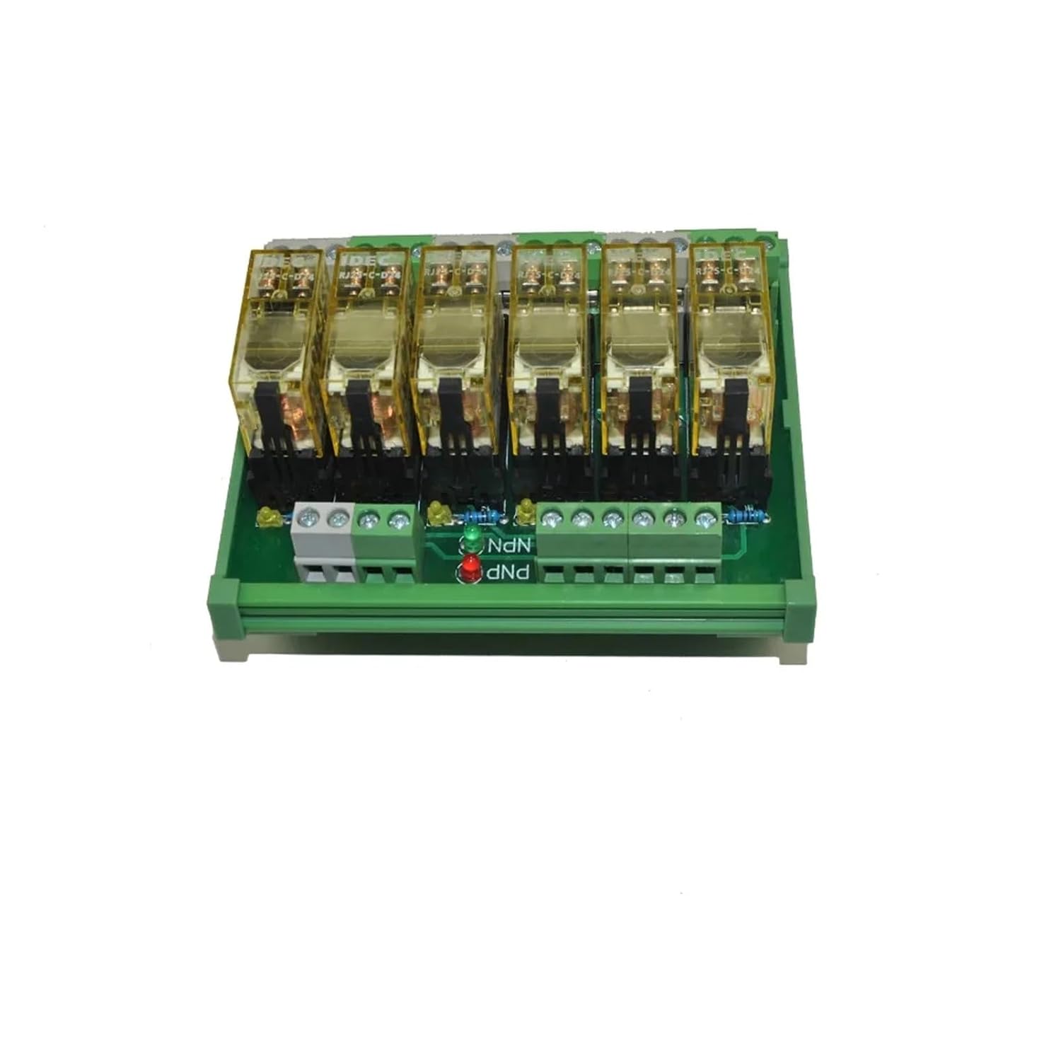 6 Channel DPDT DIN Rail Mount RJ2S Interface Relay Module