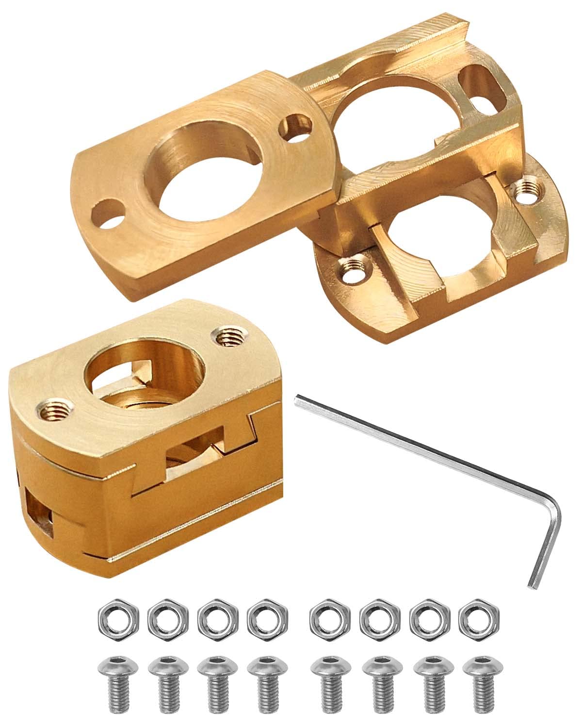 TIKSCIENCE Ender 3 Oldham Coupling Coupler Brass Z Axis Coupler Fit for Ender 3 Pro