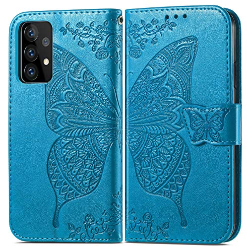 LUOWAN - Funda para Samsung Galaxy A52s 5G (piel sintética, con cierre magnético), ranuras para tarjetas de crédito, antigolpes, con tapa para Samsung A52s 5G