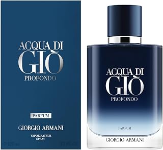 Armani Beauty - Acqua di Giò Profondo - Parfum - Cologne for Men - Fougère Aromatic & Ambery Men’s Fragrance - Bergamot, Everlasting essence, Citrus & Patchouli Notes